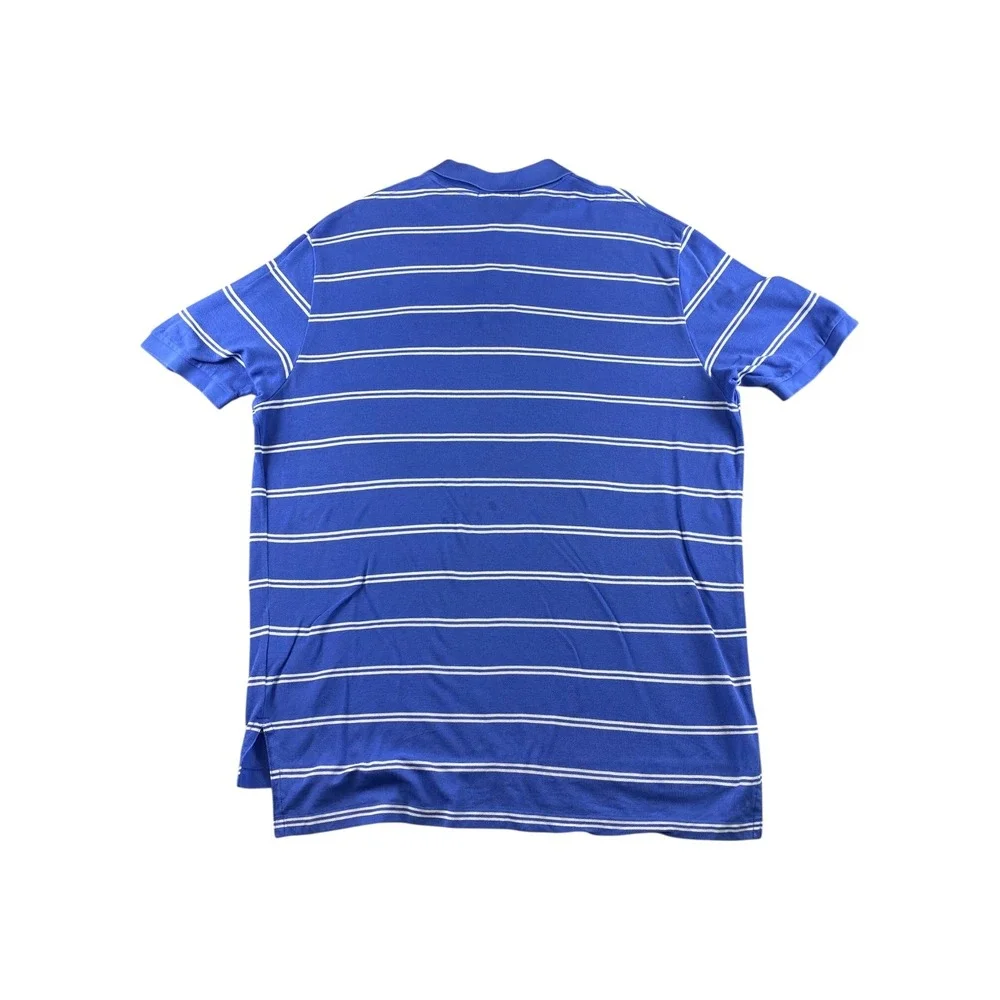 Polo Ralph Lauren Men's Blue White Striped Polo Shirt Short Sleeve‎ Size XL